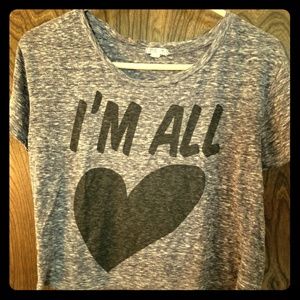 Heather gray crop top